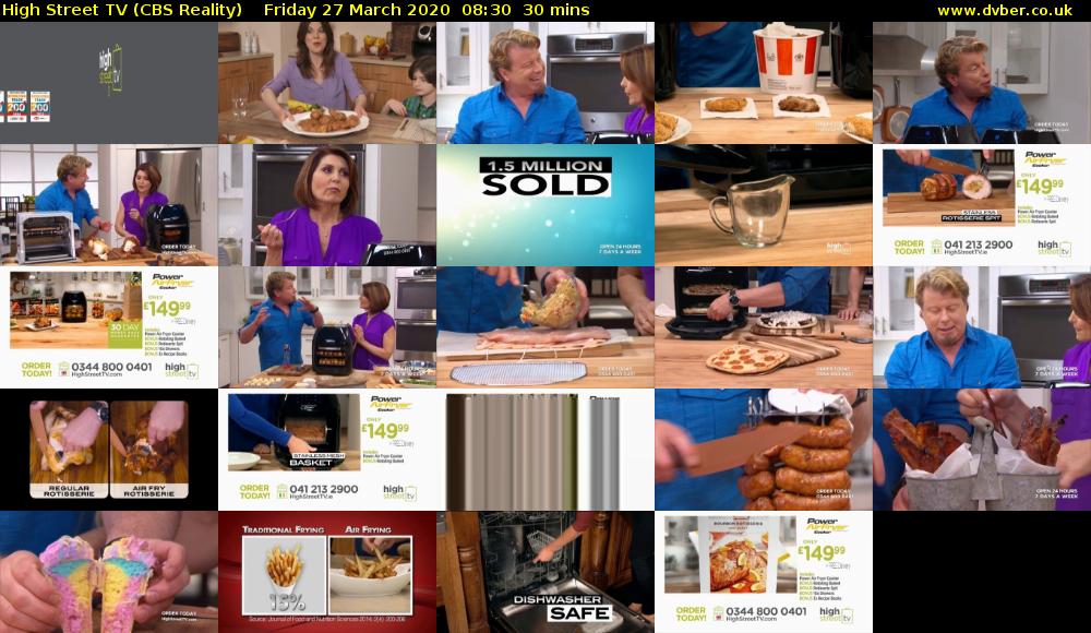High Street TV (CBS Reality) Friday 27 March 2020 08:30 - 09:00