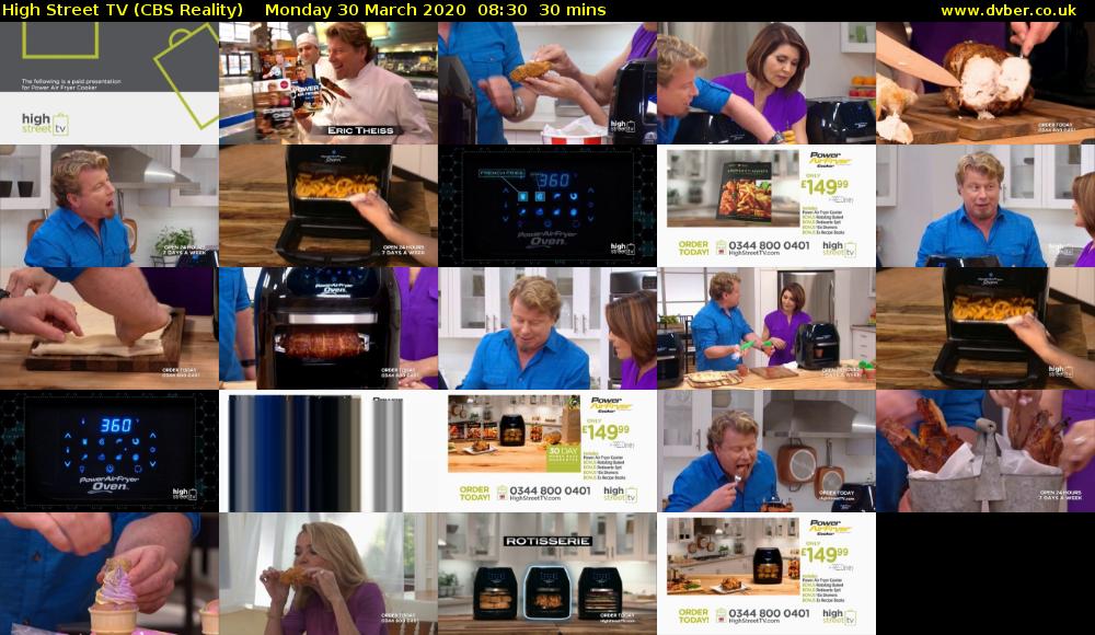 High Street TV (CBS Reality) Monday 30 March 2020 08:30 - 09:00