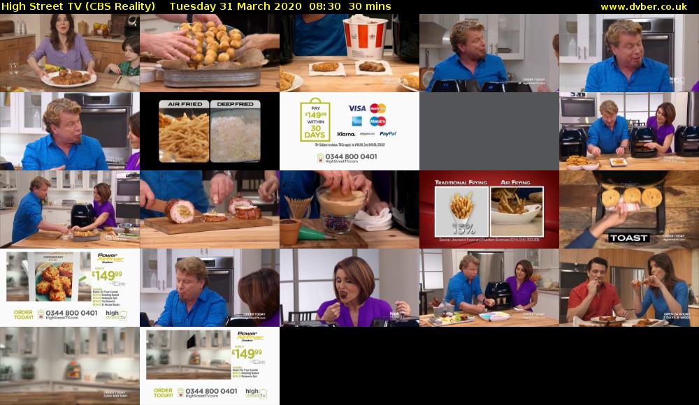 High Street TV (CBS Reality) Tuesday 31 March 2020 08:30 - 09:00