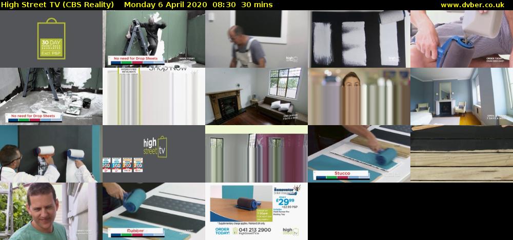 High Street TV (CBS Reality) Monday 6 April 2020 08:30 - 09:00