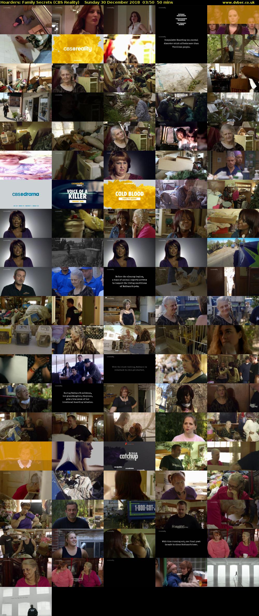 Hoarders: Family Secrets (CBS Reality) Sunday 30 December 2018 03:50 - 04:40