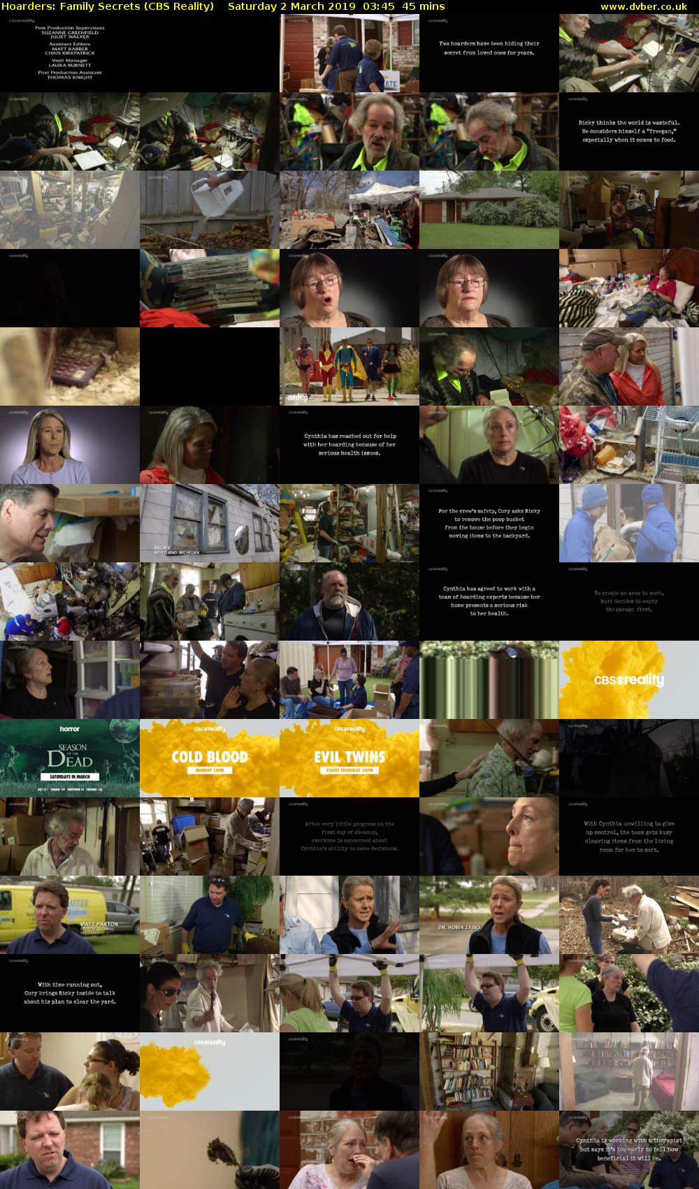Hoarders: Family Secrets (CBS Reality) Saturday 2 March 2019 03:45 - 04:30