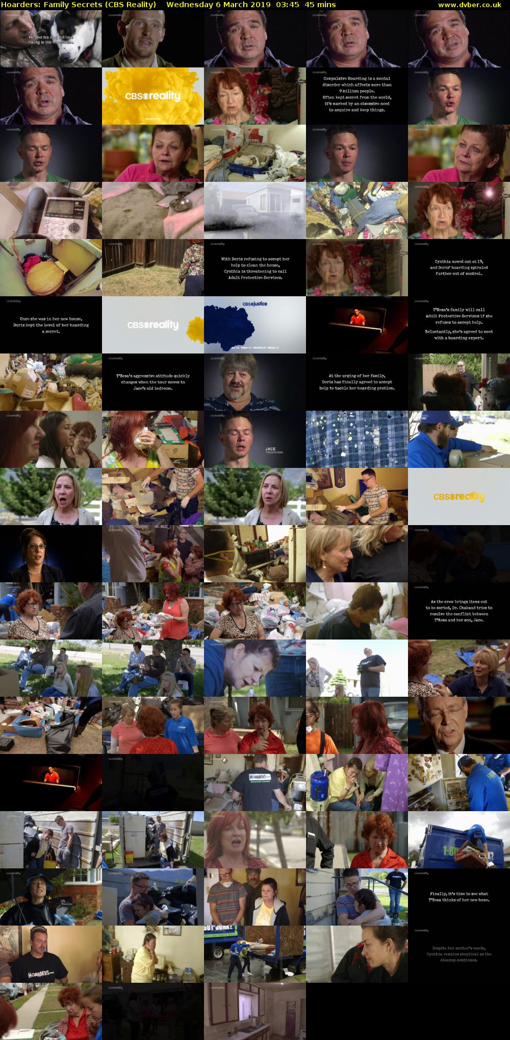 Hoarders: Family Secrets (CBS Reality) Wednesday 6 March 2019 03:45 - 04:30
