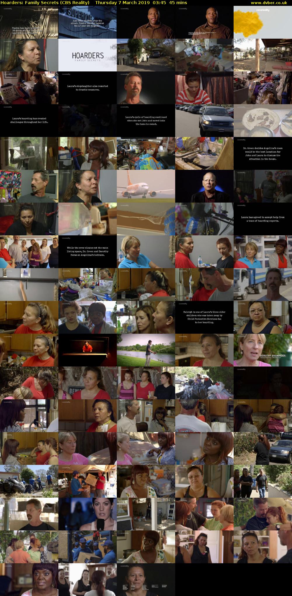 Hoarders: Family Secrets (CBS Reality) Thursday 7 March 2019 03:45 - 04:30