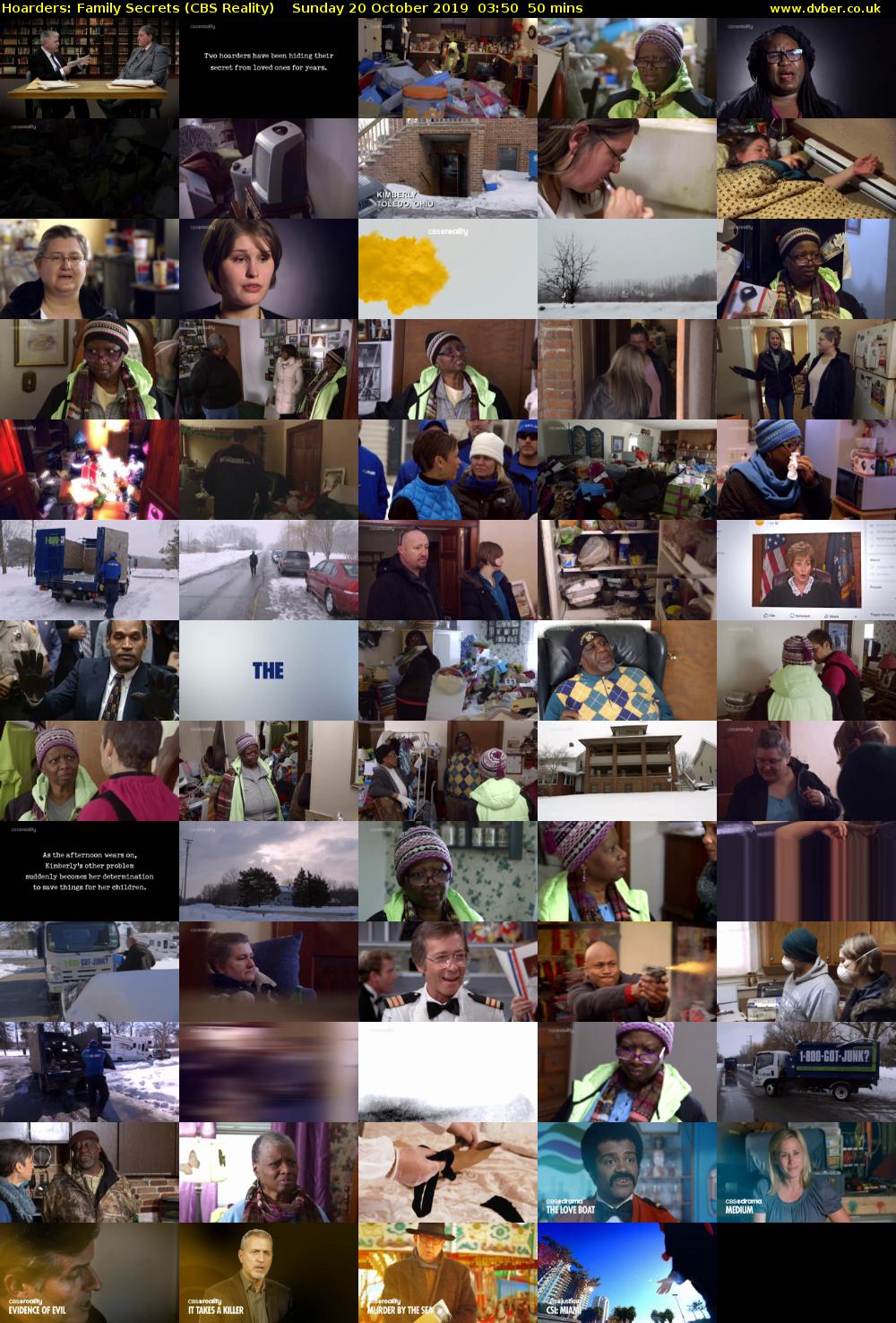 Hoarders: Family Secrets (CBS Reality) Sunday 20 October 2019 03:50 - 04:40