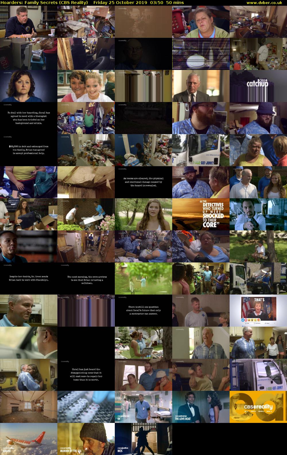 Hoarders: Family Secrets (CBS Reality) Friday 25 October 2019 03:50 - 04:40