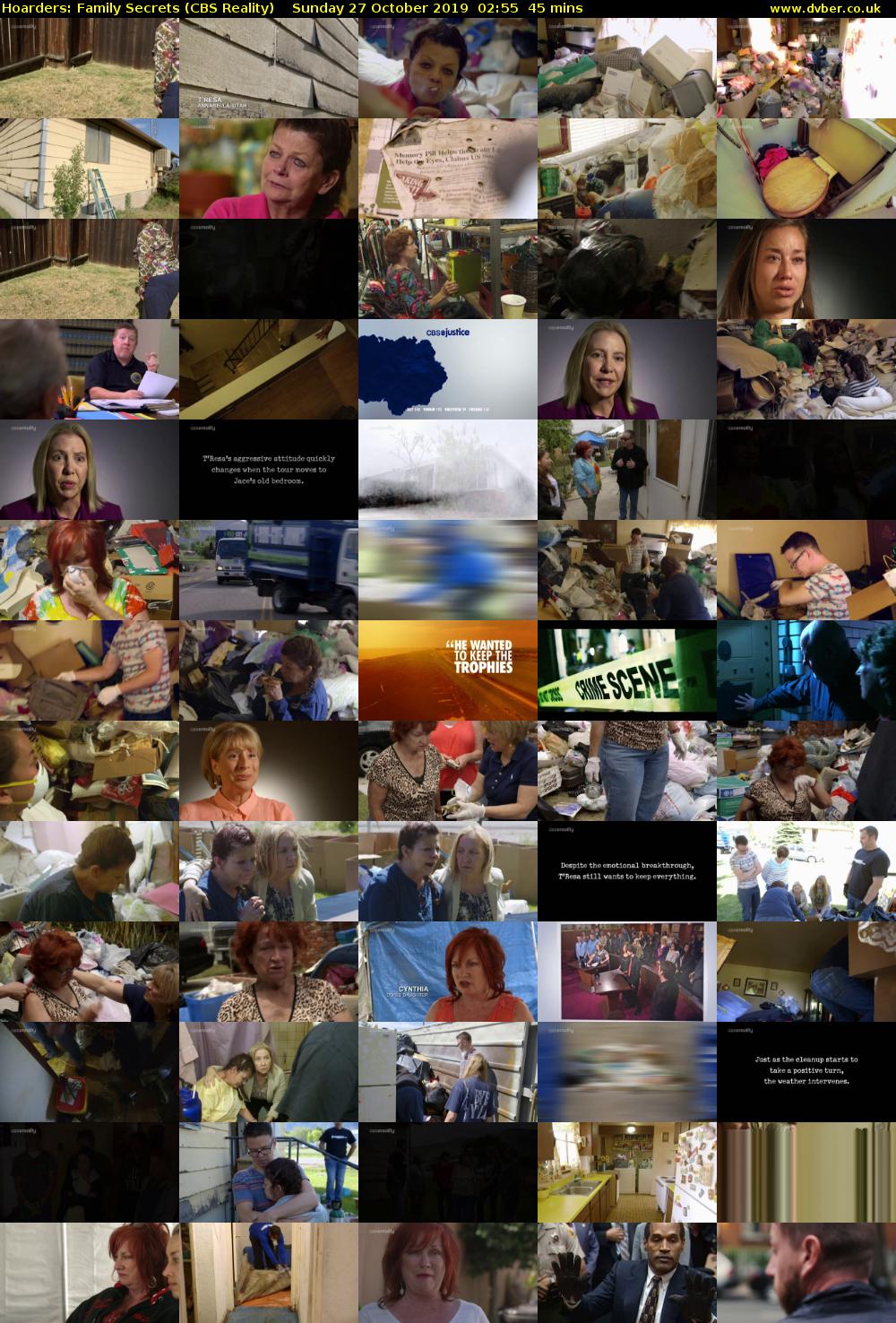Hoarders: Family Secrets (CBS Reality) Sunday 27 October 2019 02:55 - 03:40