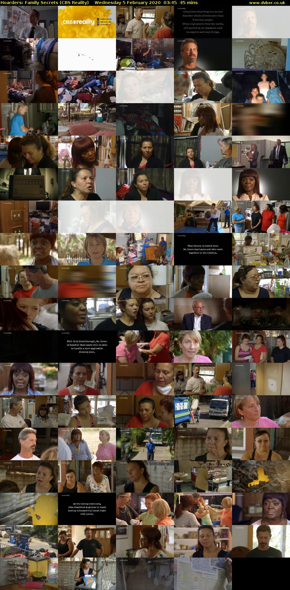 Hoarders: Family Secrets (CBS Reality) Wednesday 5 February 2020 03:45 - 04:30