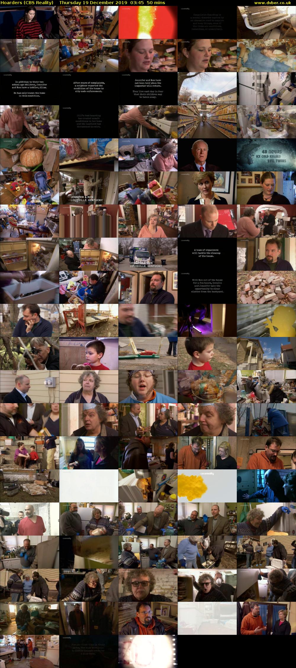 Hoarders (CBS Reality) Thursday 19 December 2019 03:45 - 04:35