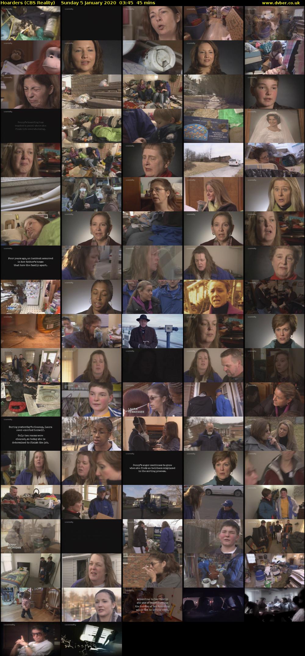 Hoarders (CBS Reality) Sunday 5 January 2020 03:45 - 04:30