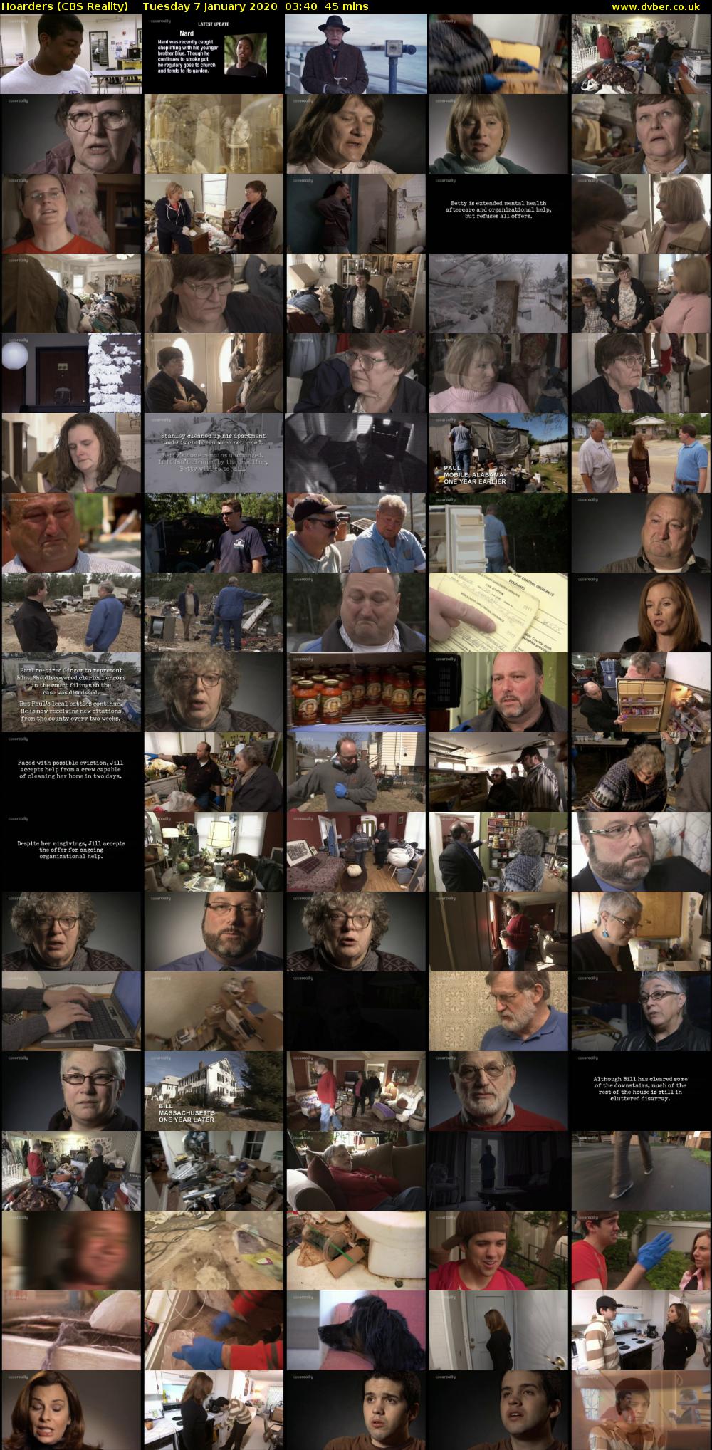 Hoarders (CBS Reality) Tuesday 7 January 2020 03:40 - 04:25