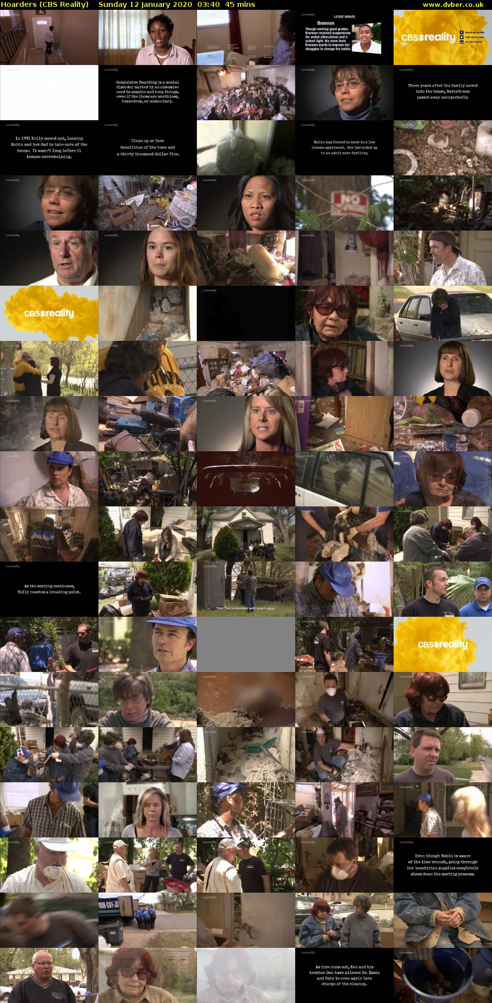 Hoarders (CBS Reality) Sunday 12 January 2020 03:40 - 04:25