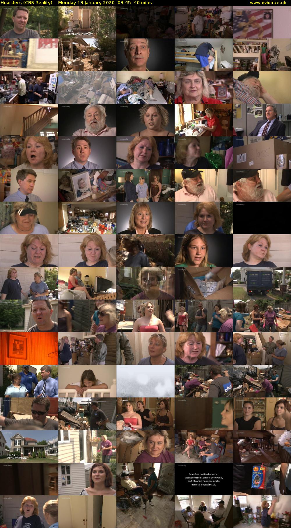 Hoarders (CBS Reality) Monday 13 January 2020 03:45 - 04:25