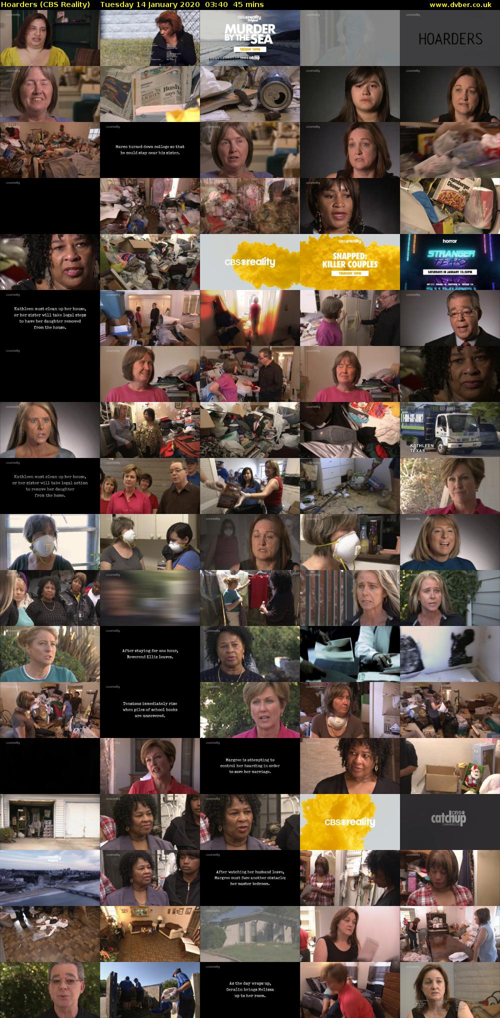 Hoarders (CBS Reality) Tuesday 14 January 2020 03:40 - 04:25