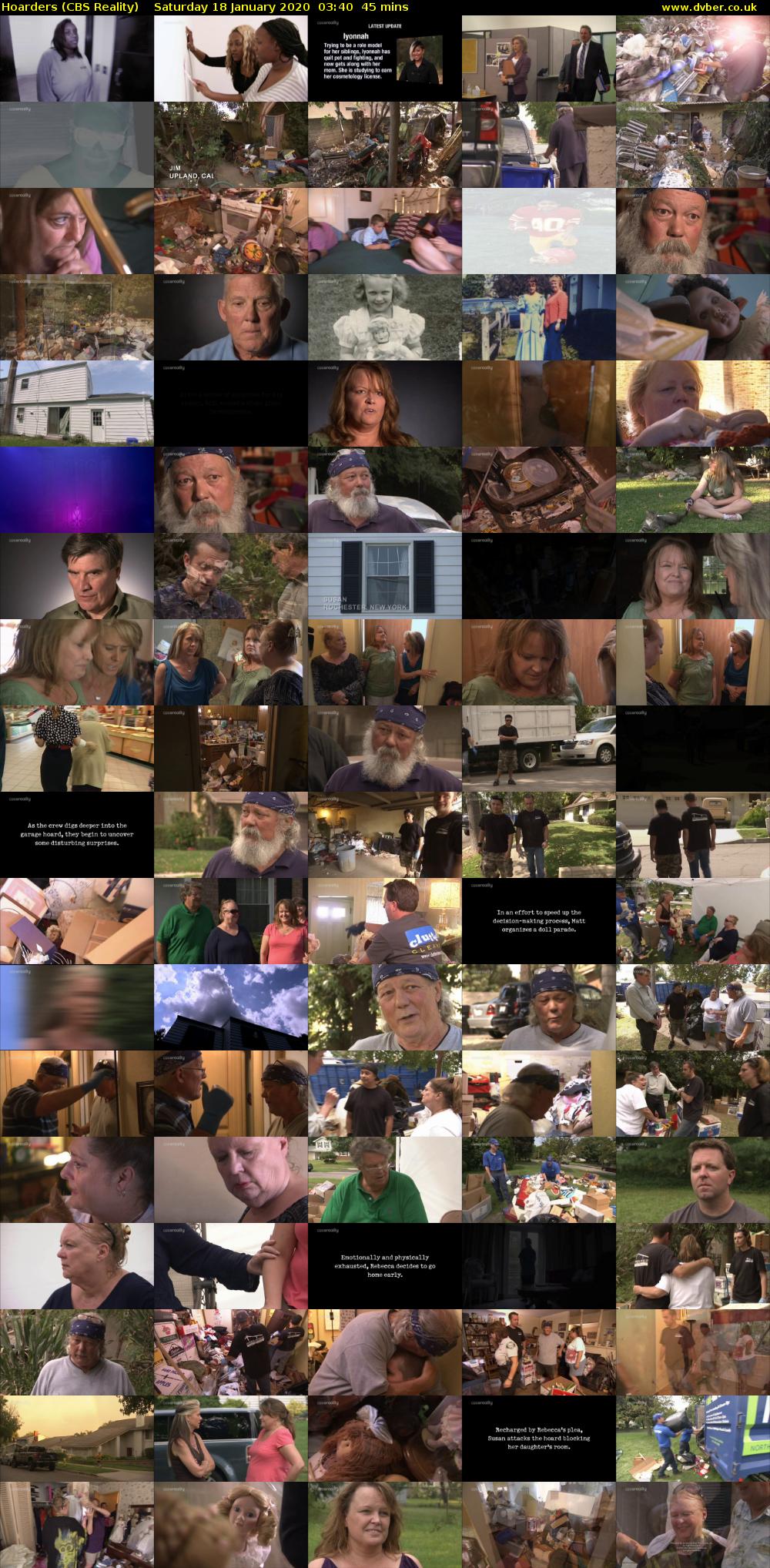 Hoarders (CBS Reality) Saturday 18 January 2020 03:40 - 04:25