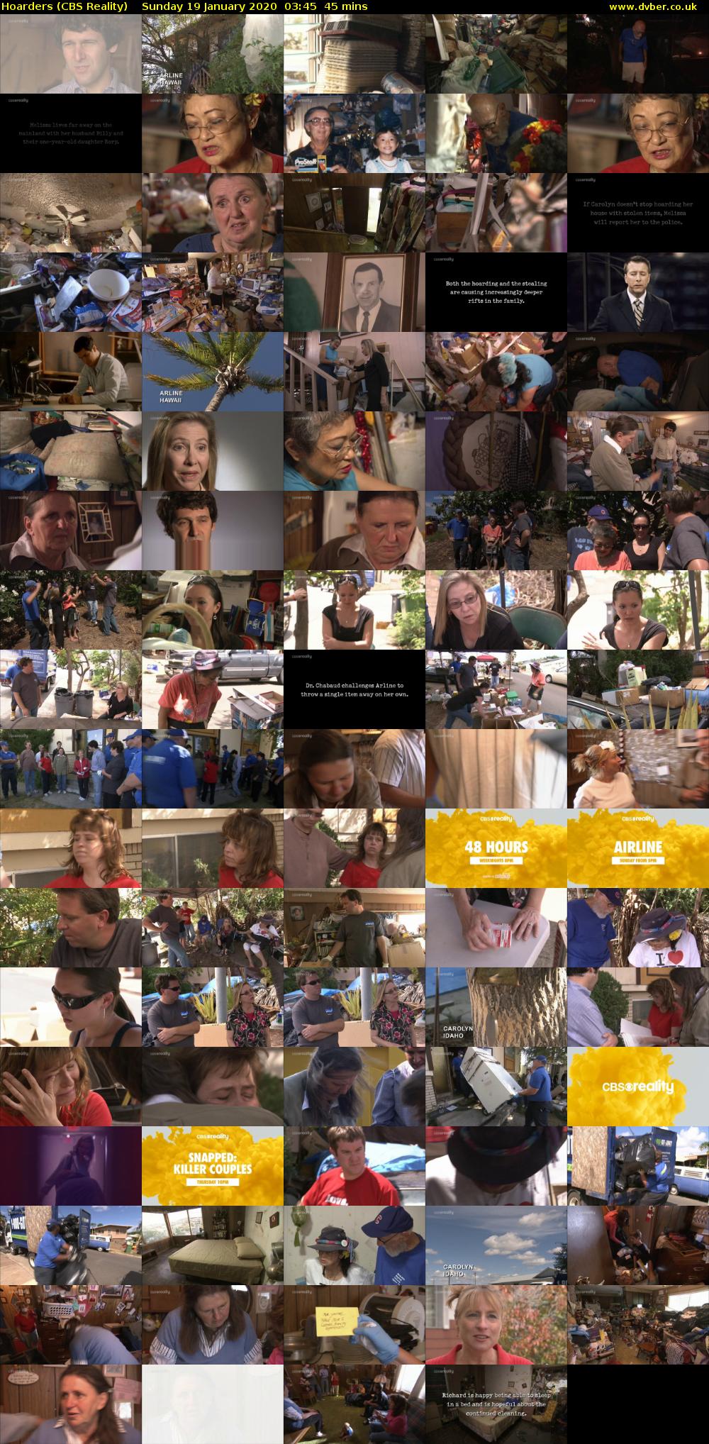 Hoarders (CBS Reality) Sunday 19 January 2020 03:45 - 04:30