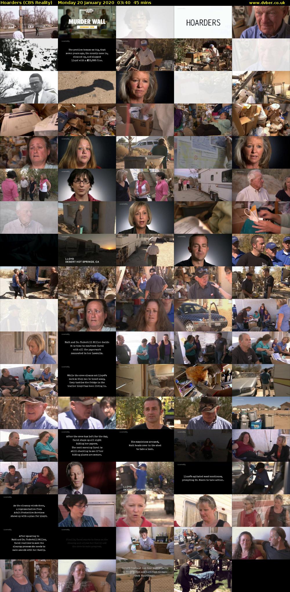 Hoarders (CBS Reality) Monday 20 January 2020 03:40 - 04:25