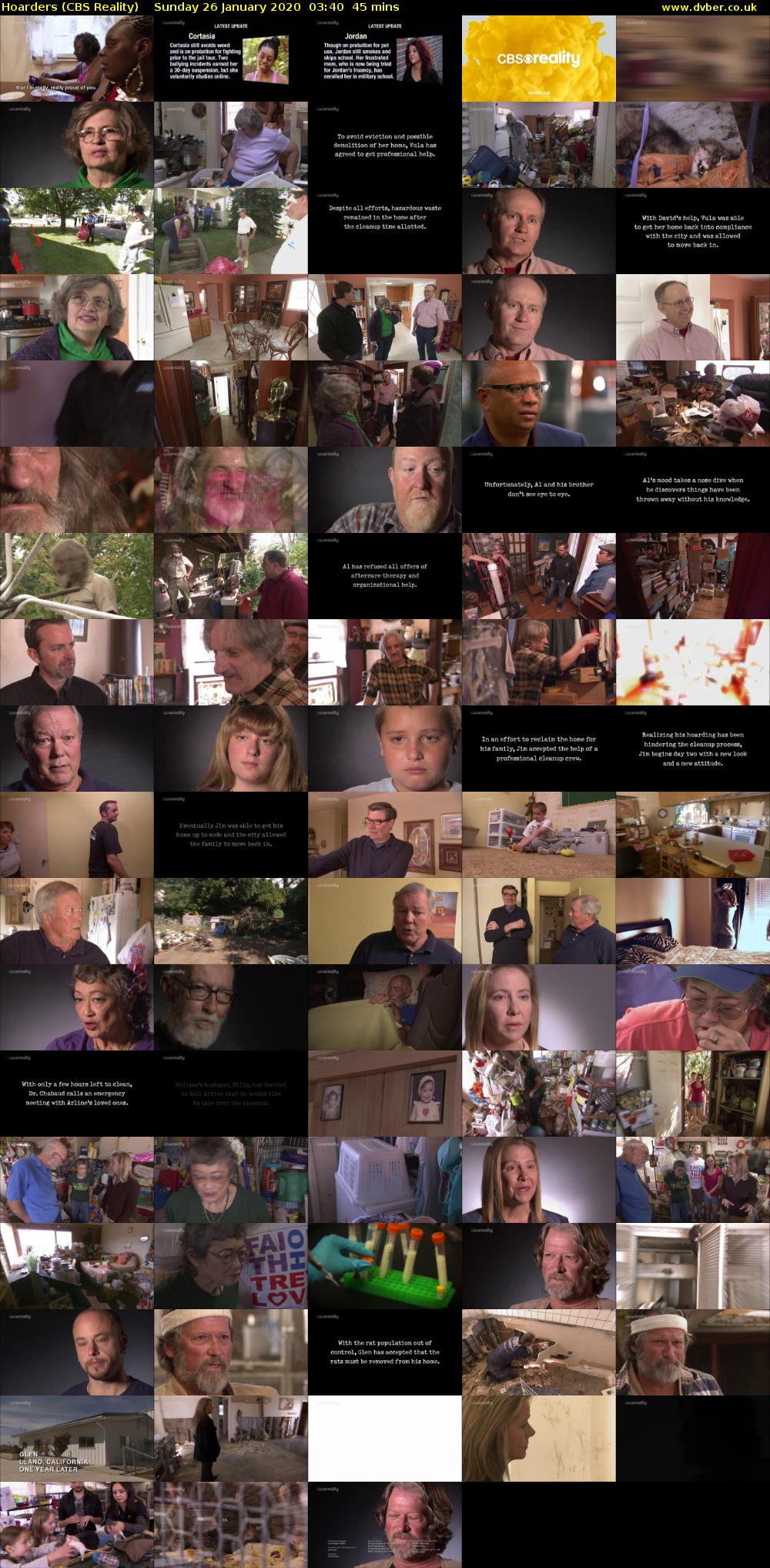 Hoarders (CBS Reality) Sunday 26 January 2020 03:40 - 04:25