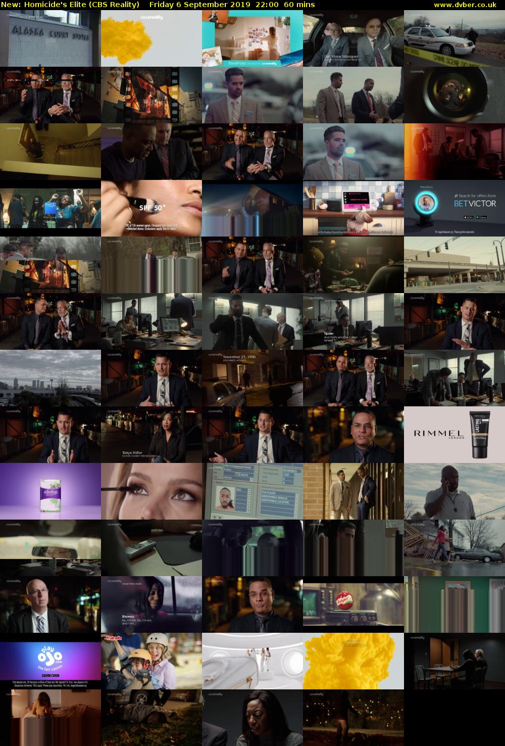 Homicide's Elite (CBS Reality) Friday 6 September 2019 22:00 - 23:00