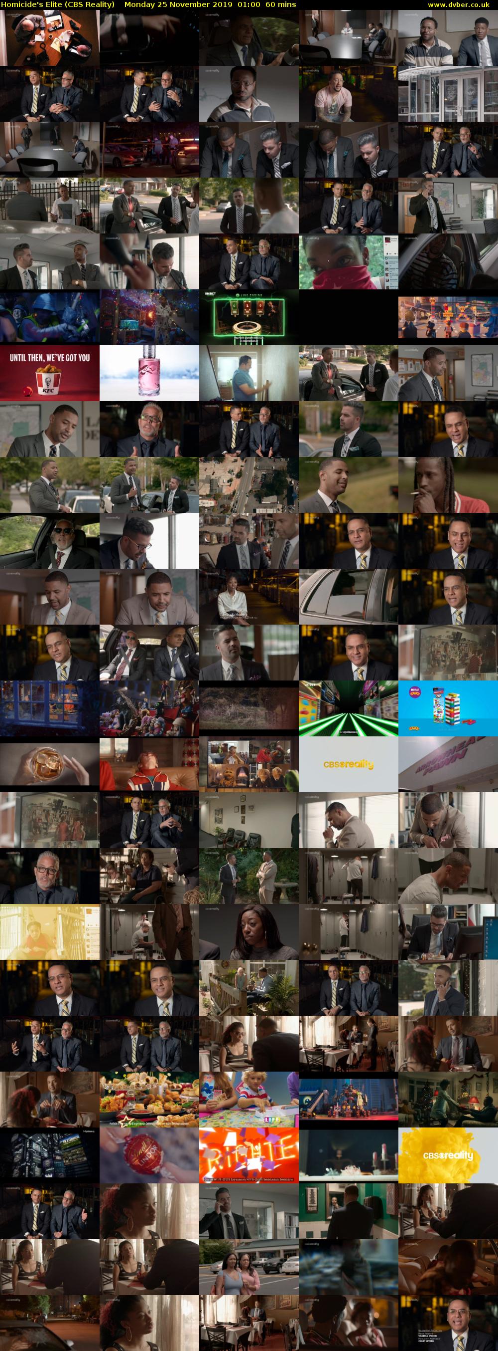 Homicide's Elite (CBS Reality) Monday 25 November 2019 01:00 - 02:00