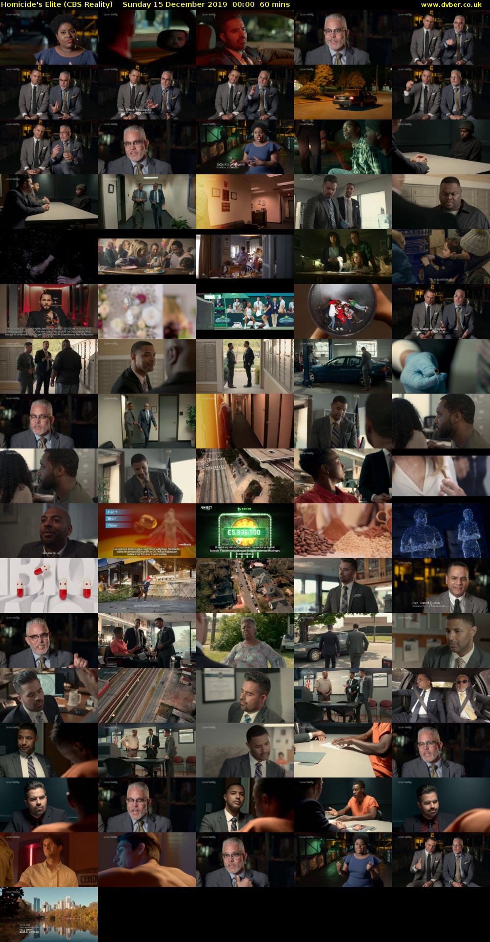 Homicide's Elite (CBS Reality) Sunday 15 December 2019 00:00 - 01:00