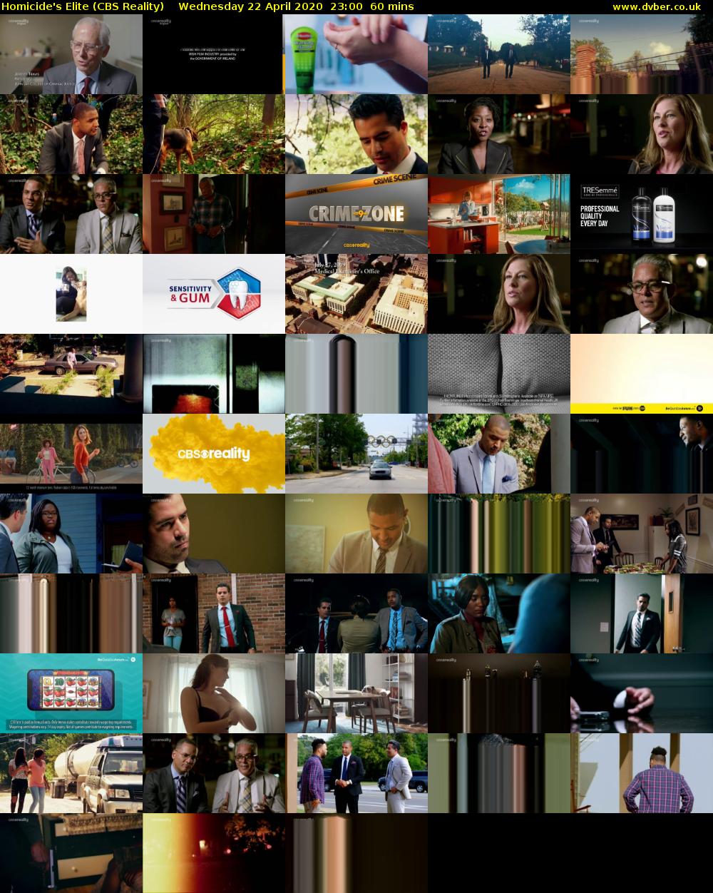 Homicide's Elite (CBS Reality) Wednesday 22 April 2020 23:00 - 00:00