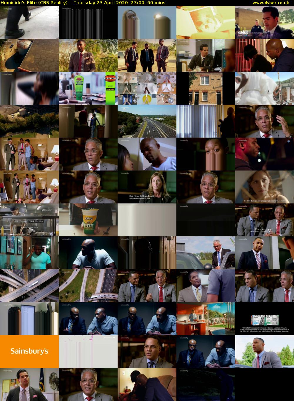 Homicide's Elite (CBS Reality) Thursday 23 April 2020 23:00 - 00:00