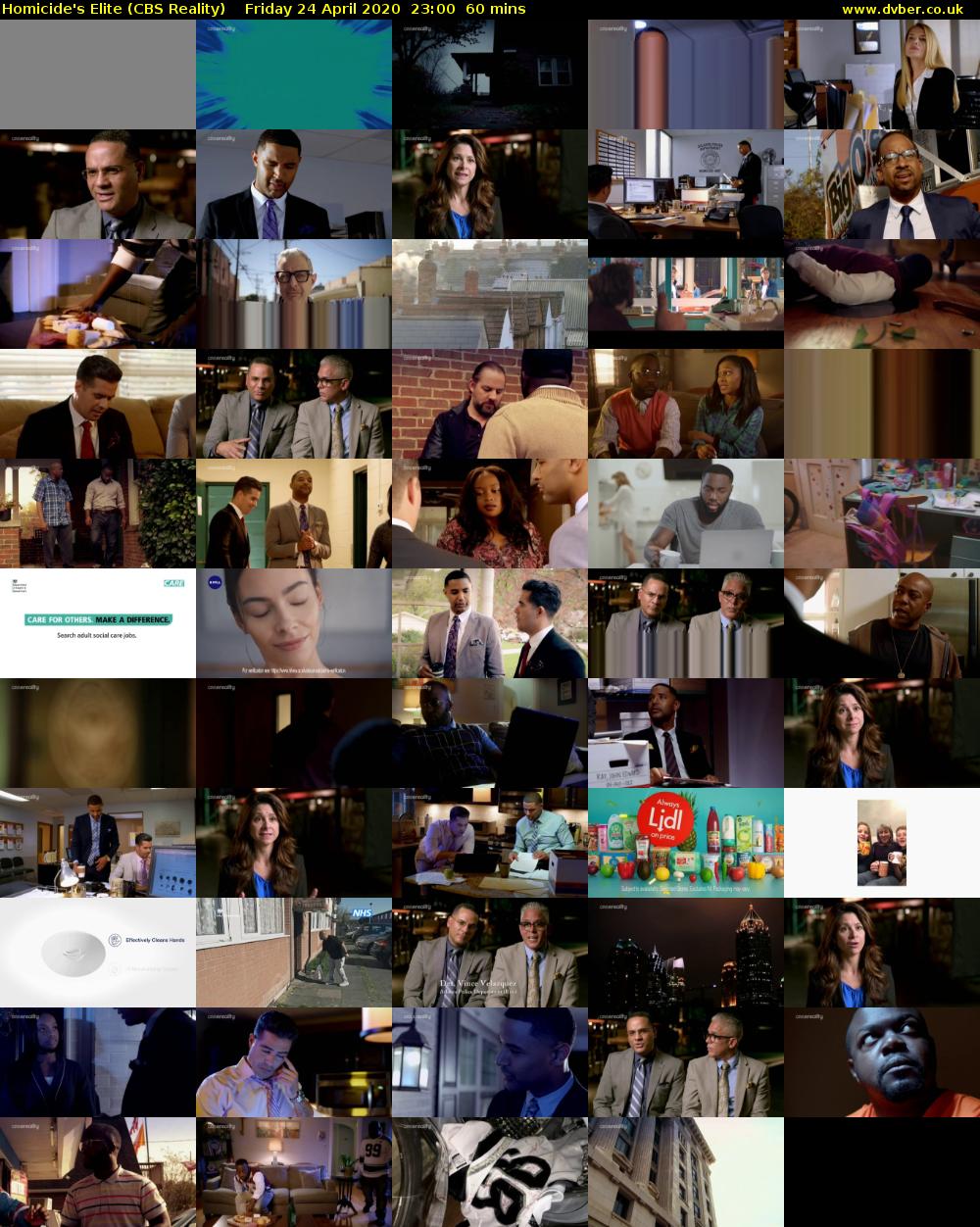 Homicide's Elite (CBS Reality) Friday 24 April 2020 23:00 - 00:00