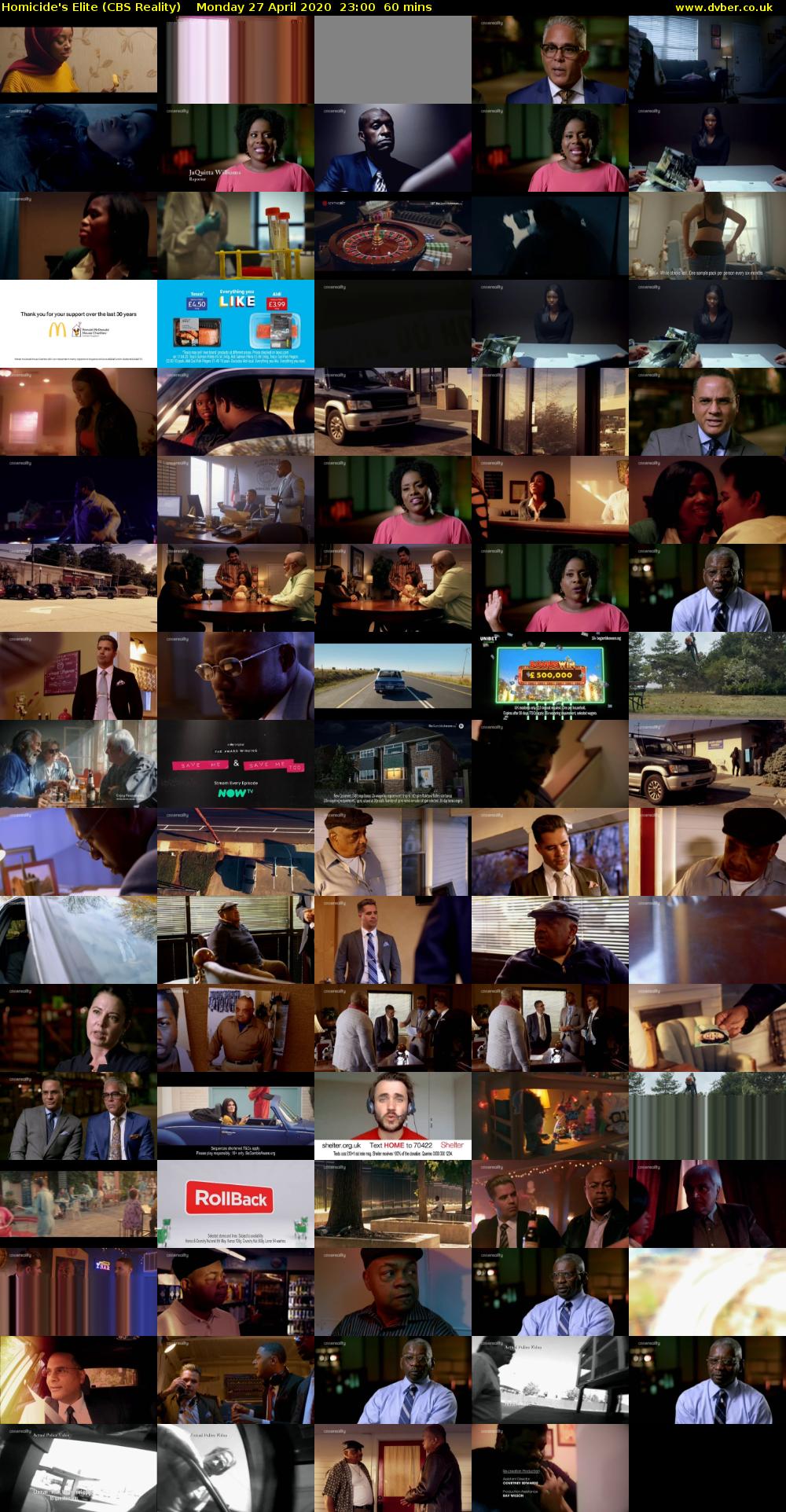 Homicide's Elite (CBS Reality) Monday 27 April 2020 23:00 - 00:00