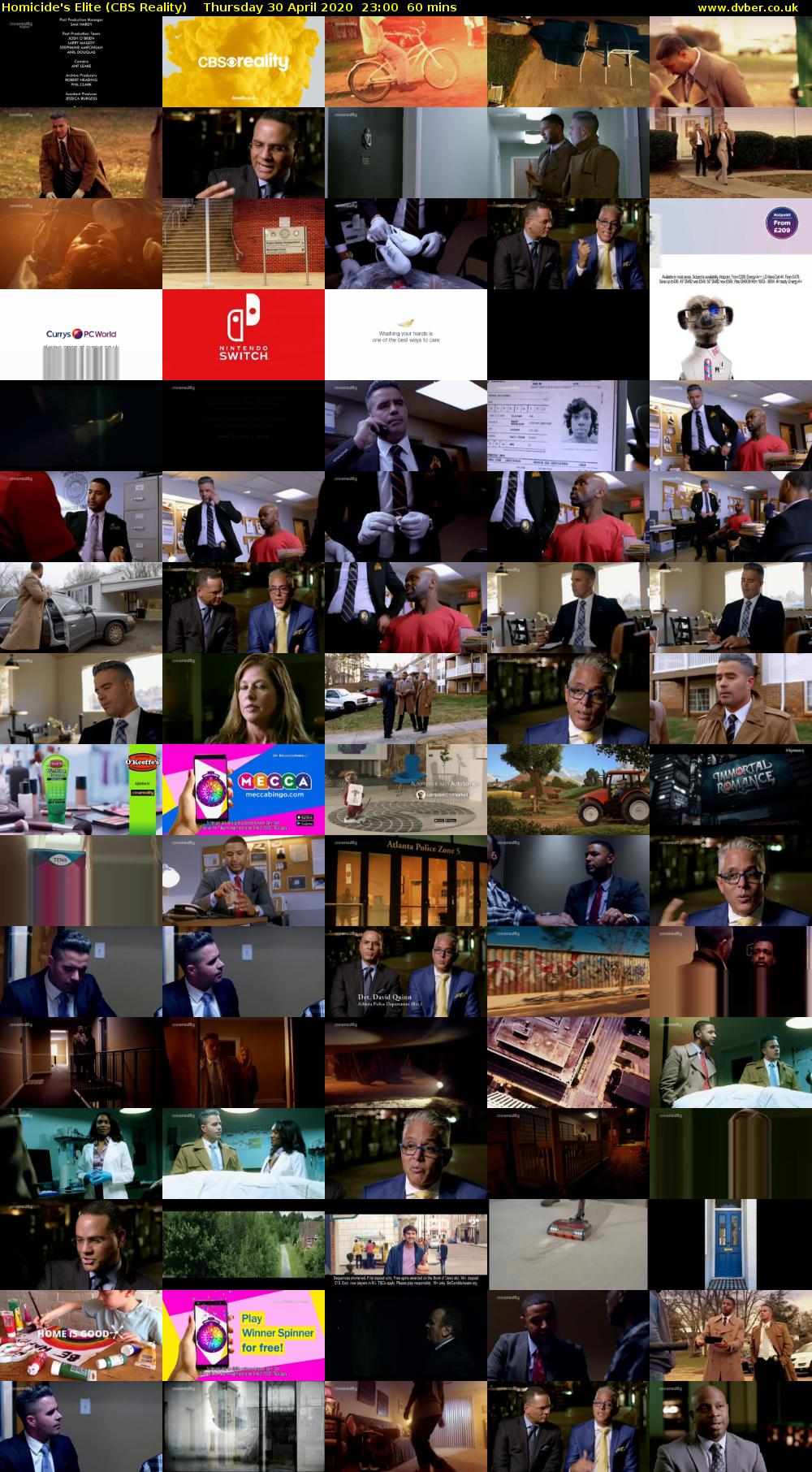 Homicide's Elite (CBS Reality) Thursday 30 April 2020 23:00 - 00:00