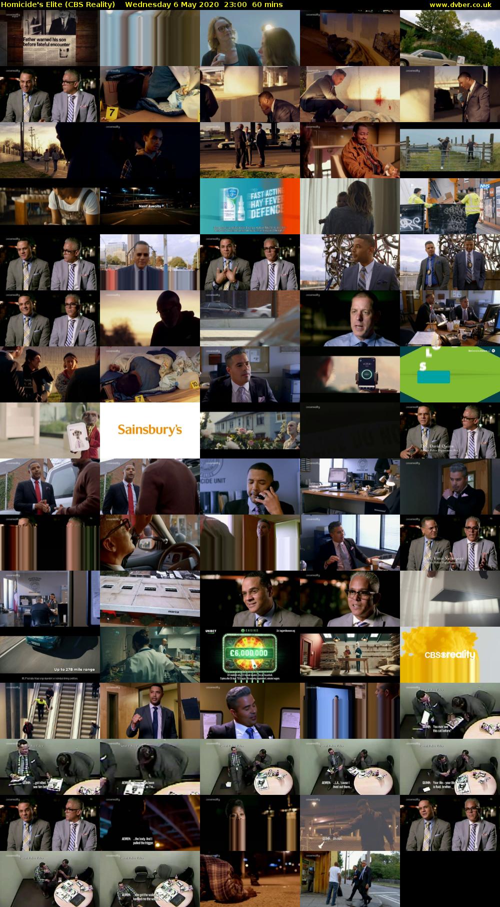 Homicide's Elite (CBS Reality) Wednesday 6 May 2020 23:00 - 00:00