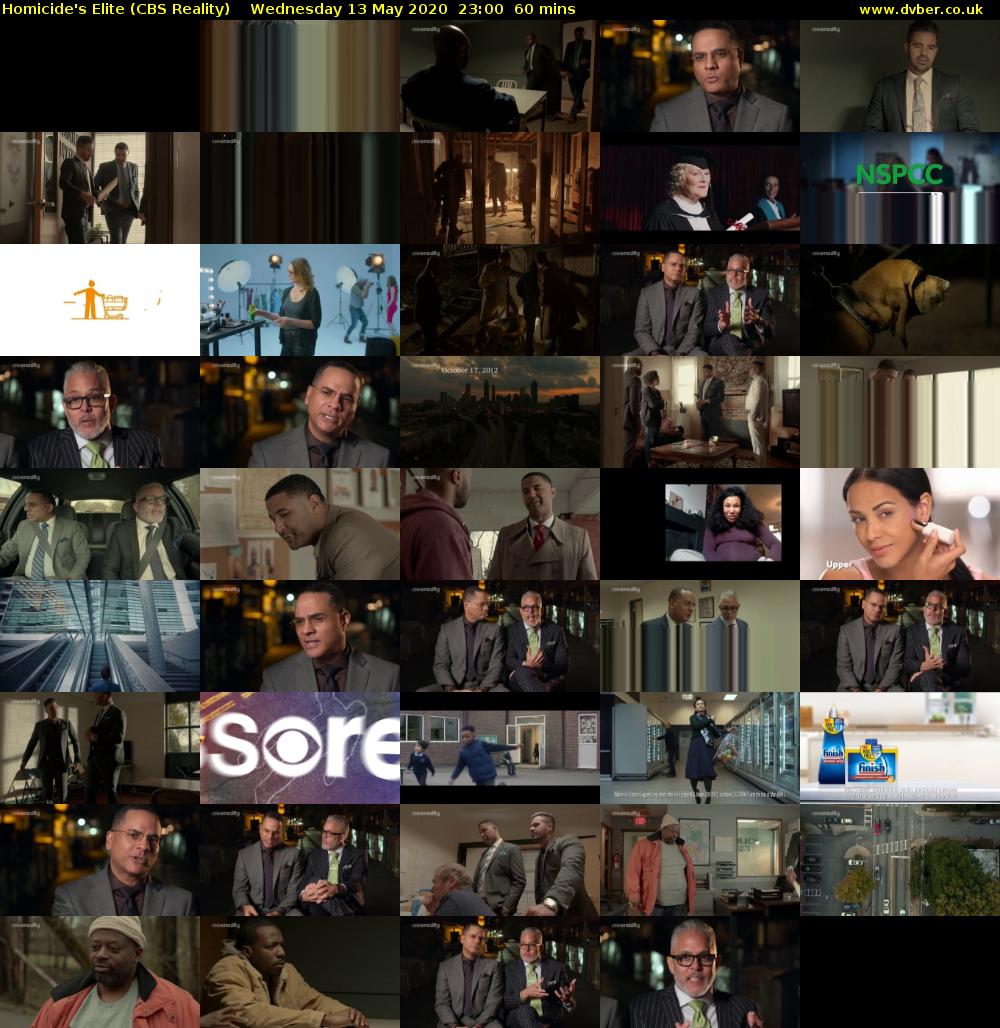 Homicide's Elite (CBS Reality) Wednesday 13 May 2020 23:00 - 00:00