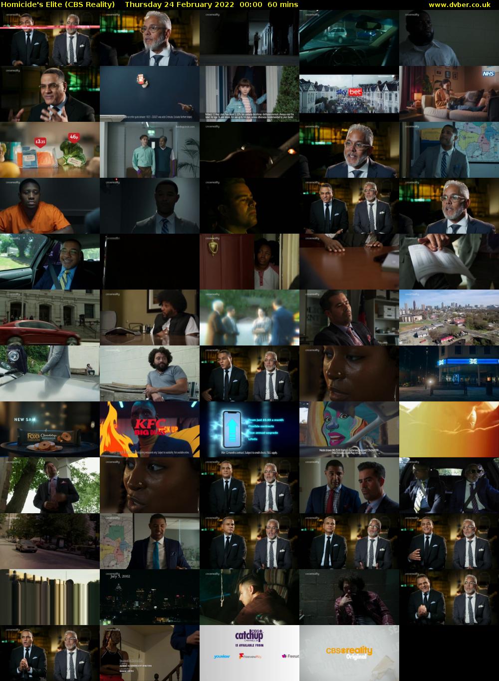 Homicide's Elite (CBS Reality) Thursday 24 February 2022 00:00 - 01:00