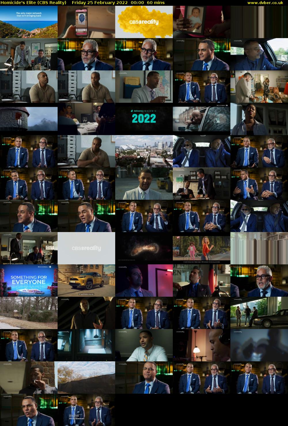 Homicide's Elite (CBS Reality) Friday 25 February 2022 00:00 - 01:00