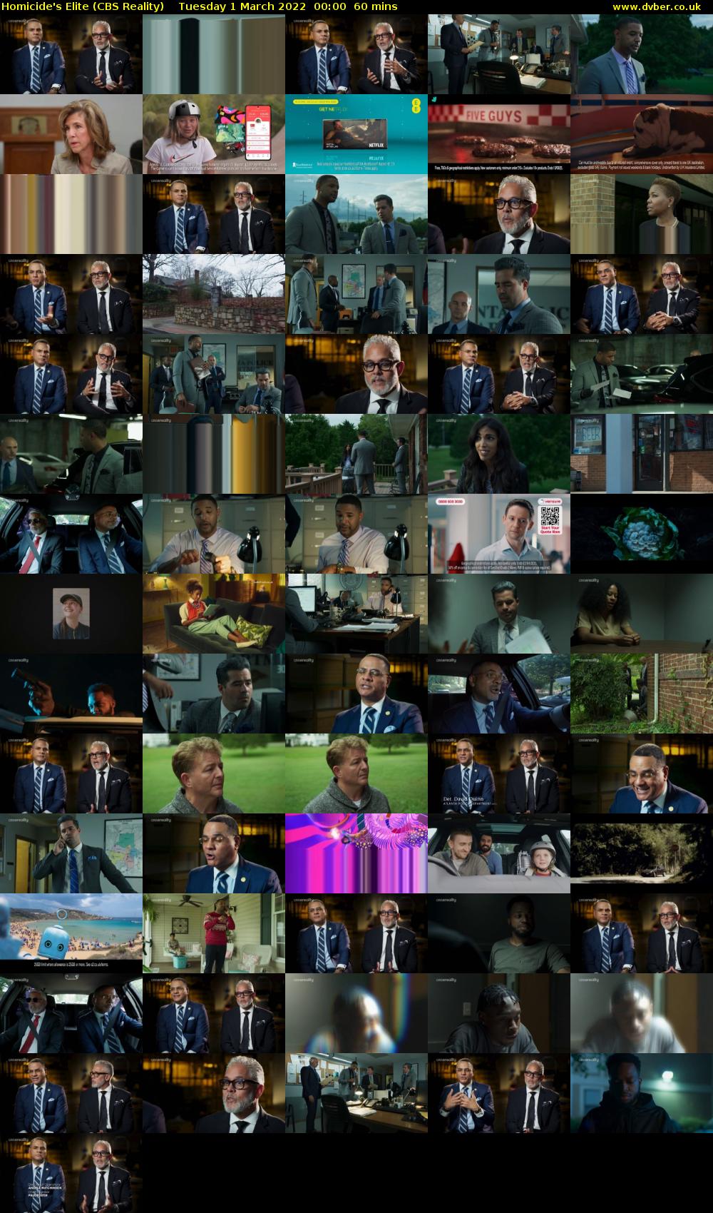 Homicide's Elite (CBS Reality) Tuesday 1 March 2022 00:00 - 01:00