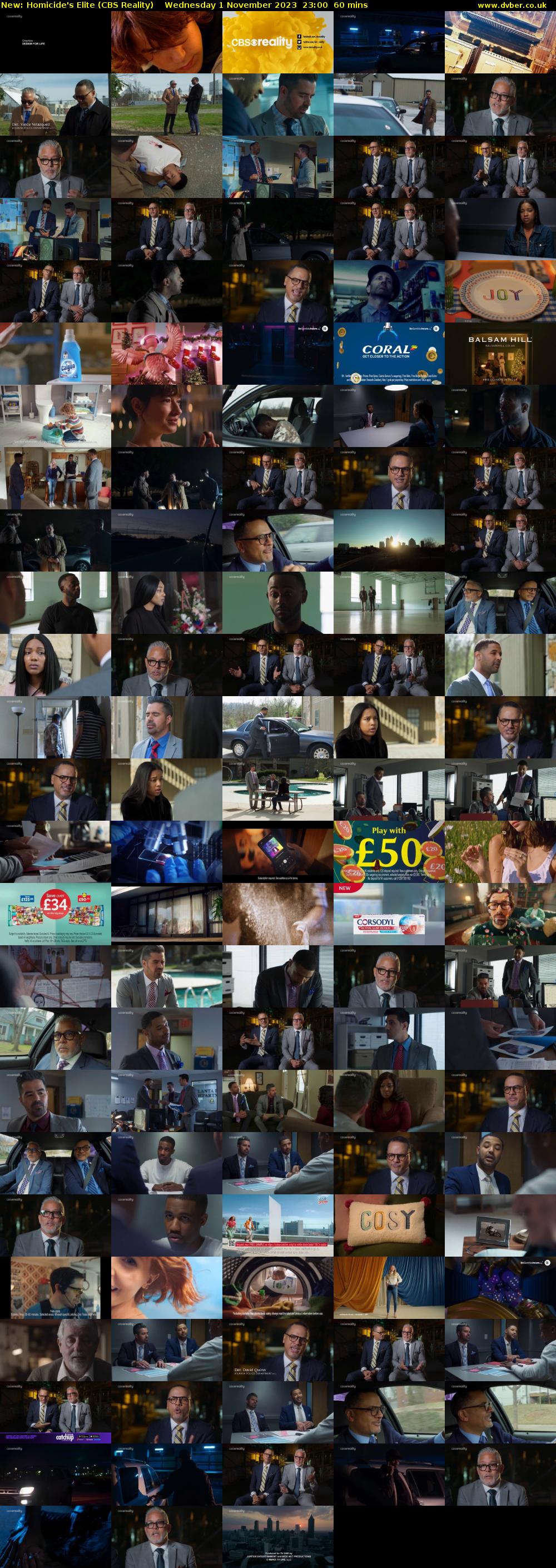 Homicide's Elite (CBS Reality) Wednesday 1 November 2023 23:00 - 00:00