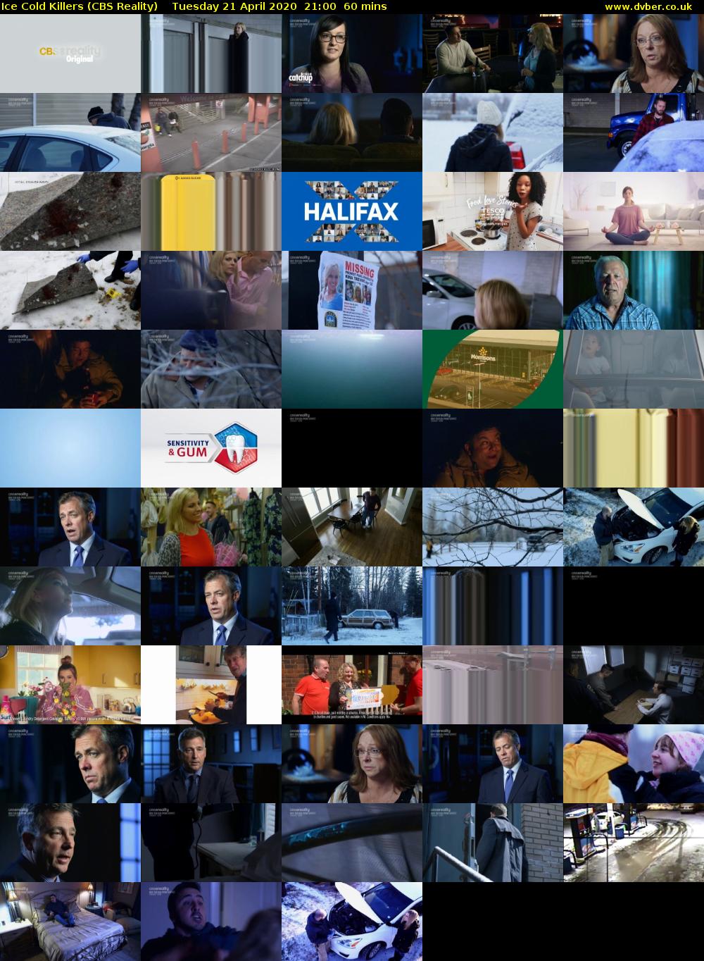 Ice Cold Killers (CBS Reality) Tuesday 21 April 2020 21:00 - 22:00