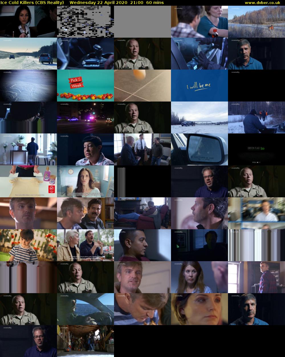 Ice Cold Killers (CBS Reality) Wednesday 22 April 2020 21:00 - 22:00