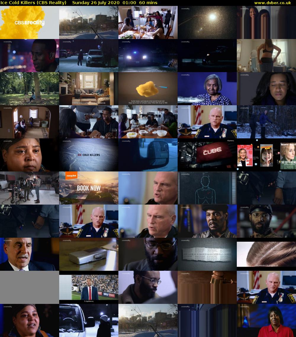 Ice Cold Killers (CBS Reality) Sunday 26 July 2020 01:00 - 02:00