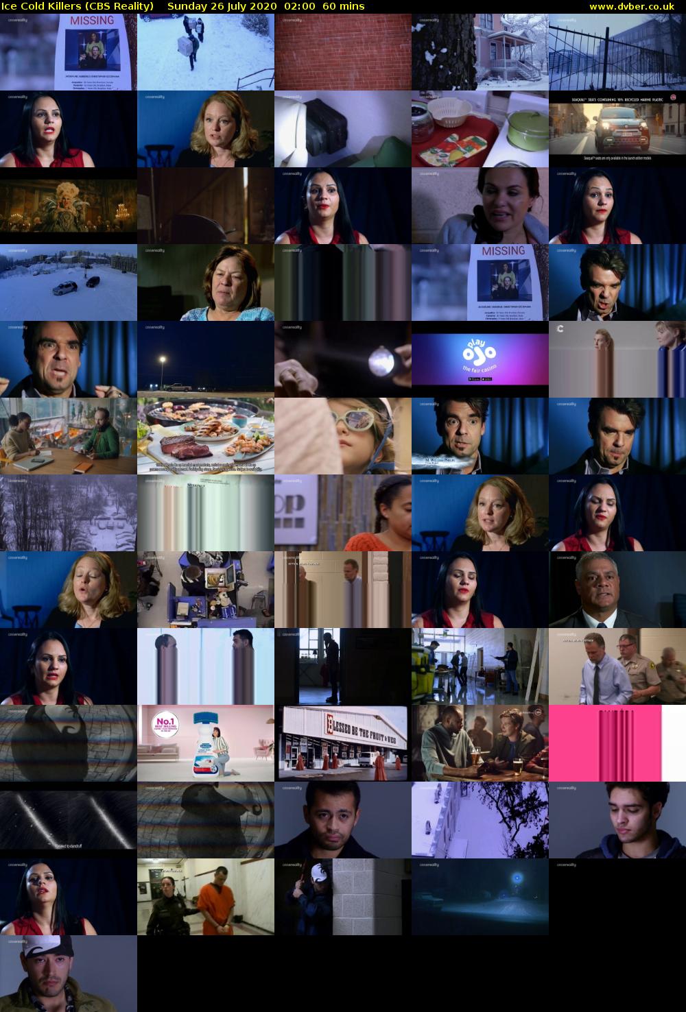 Ice Cold Killers (CBS Reality) Sunday 26 July 2020 02:00 - 03:00