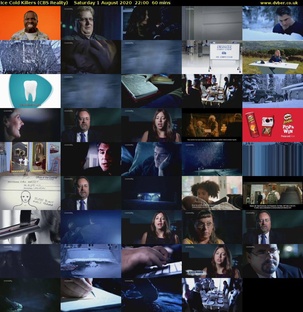 Ice Cold Killers (CBS Reality) Saturday 1 August 2020 22:00 - 23:00