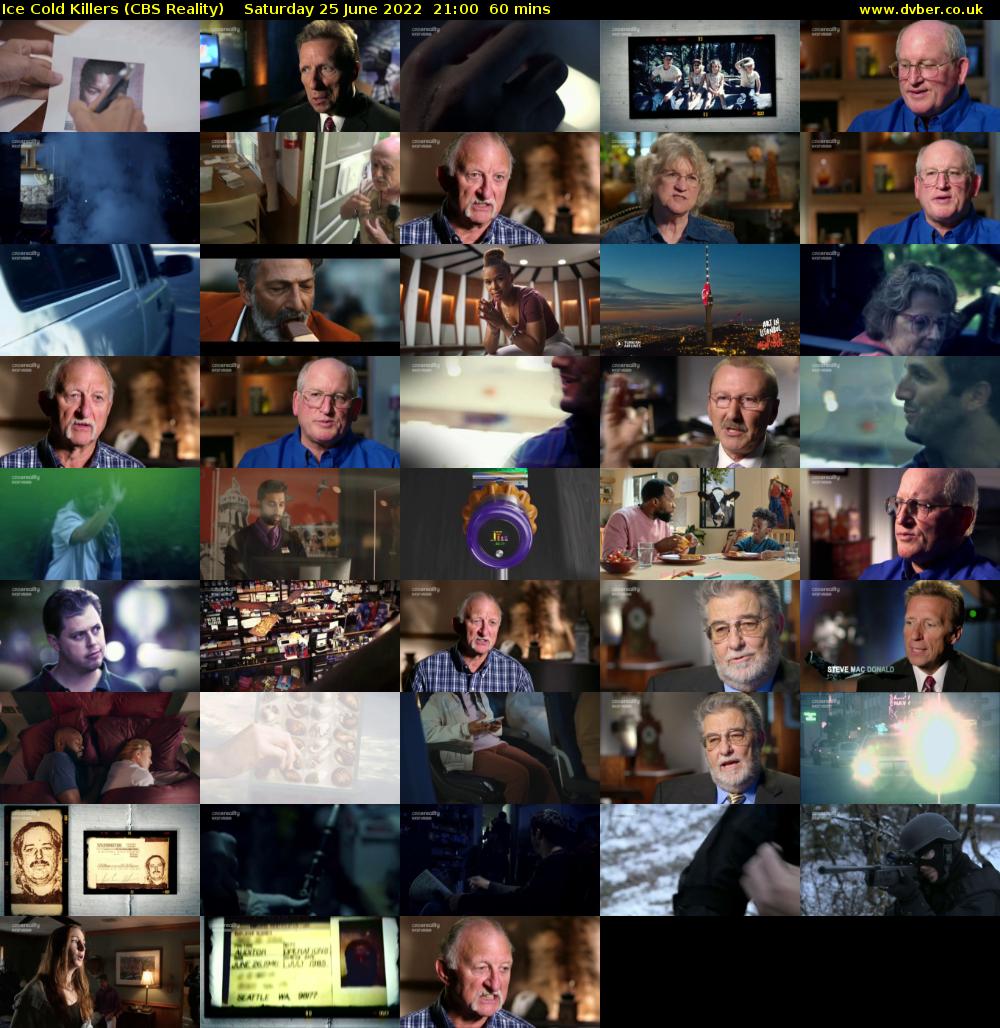Ice Cold Killers (CBS Reality) Saturday 25 June 2022 21:00 - 22:00