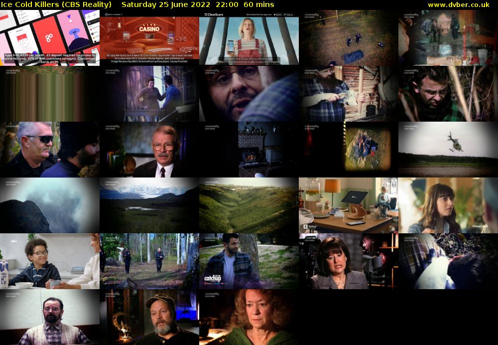 Ice Cold Killers (CBS Reality) Saturday 25 June 2022 22:00 - 23:00