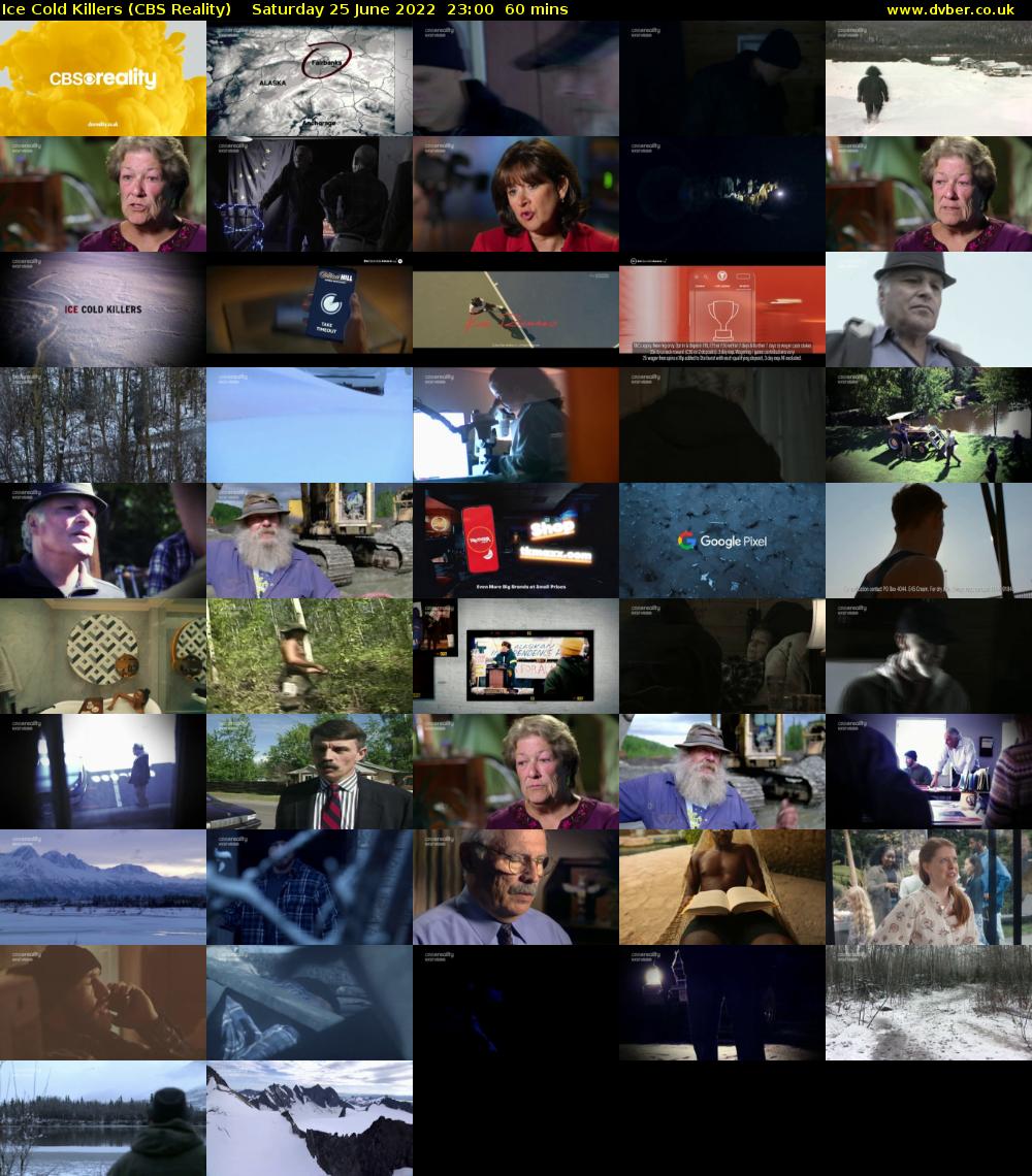 Ice Cold Killers (CBS Reality) Saturday 25 June 2022 23:00 - 00:00