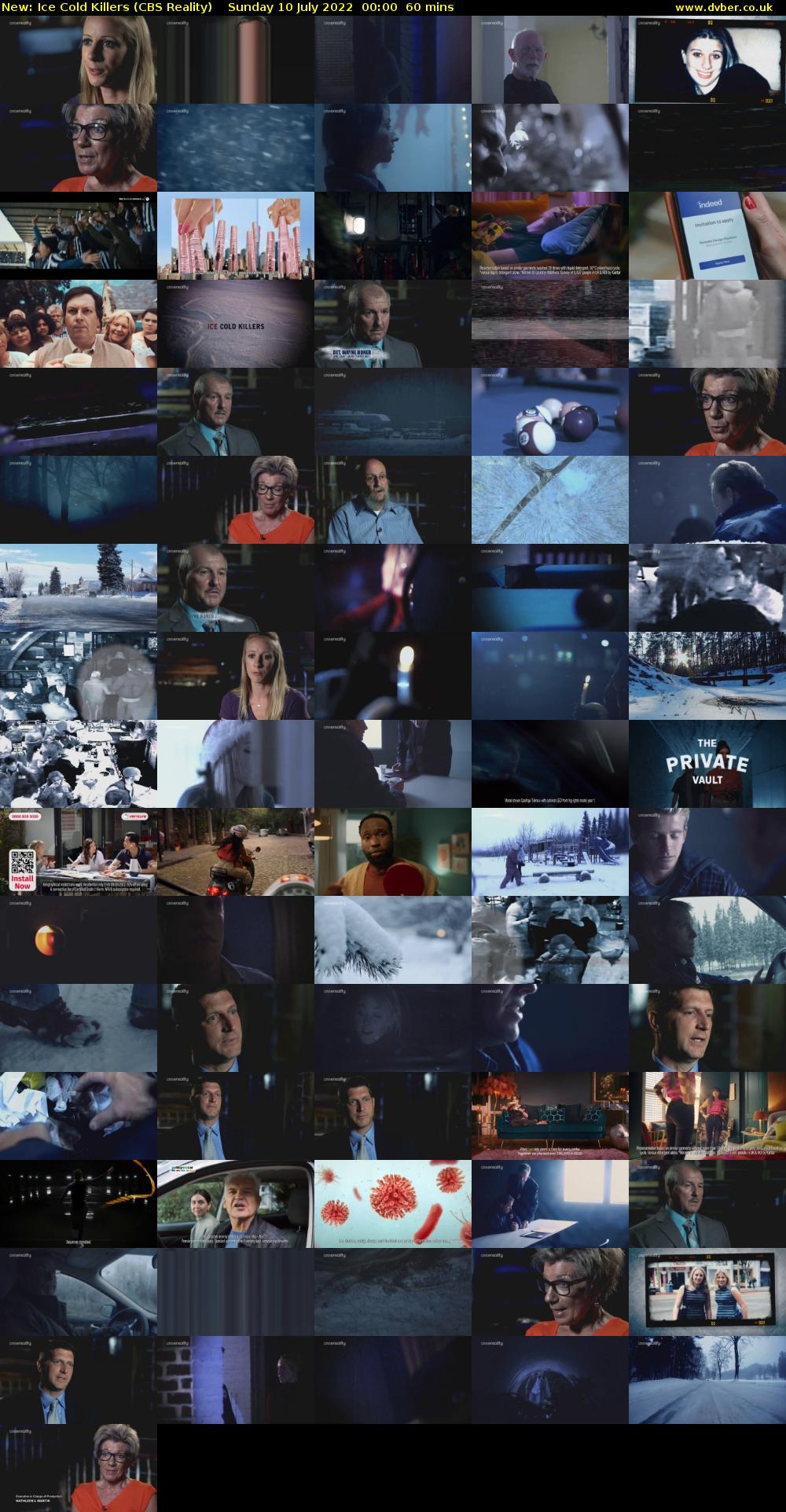 Ice Cold Killers (CBS Reality) Sunday 10 July 2022 00:00 - 01:00