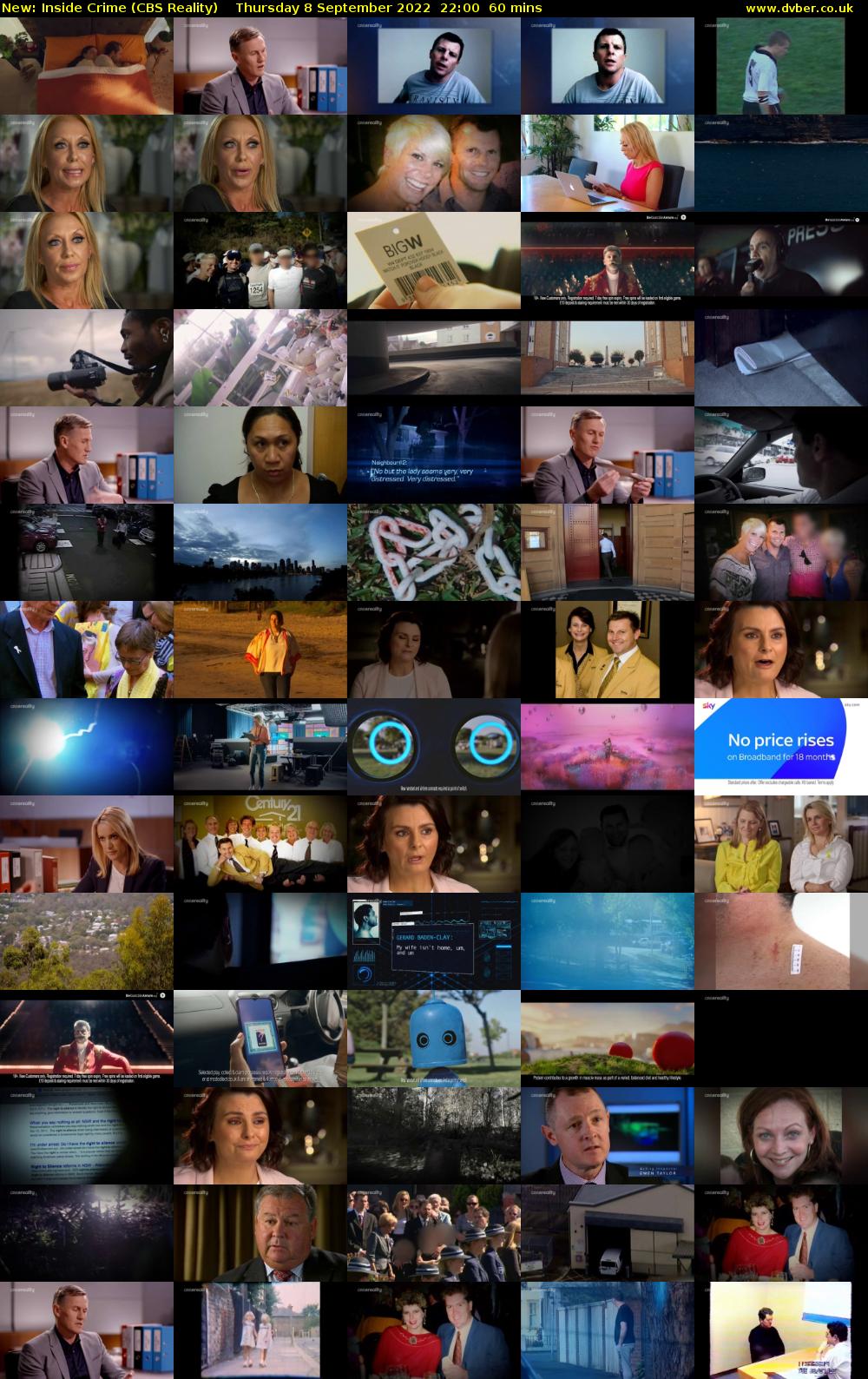 Inside Crime (CBS Reality) Thursday 8 September 2022 22:00 - 23:00