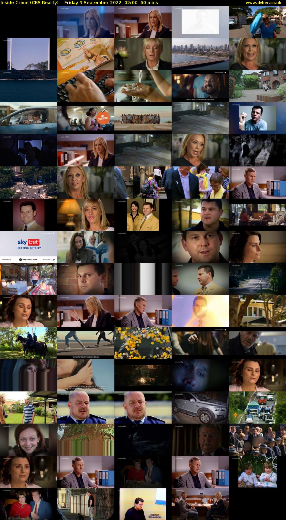 Inside Crime (CBS Reality) Friday 9 September 2022 02:00 - 03:00