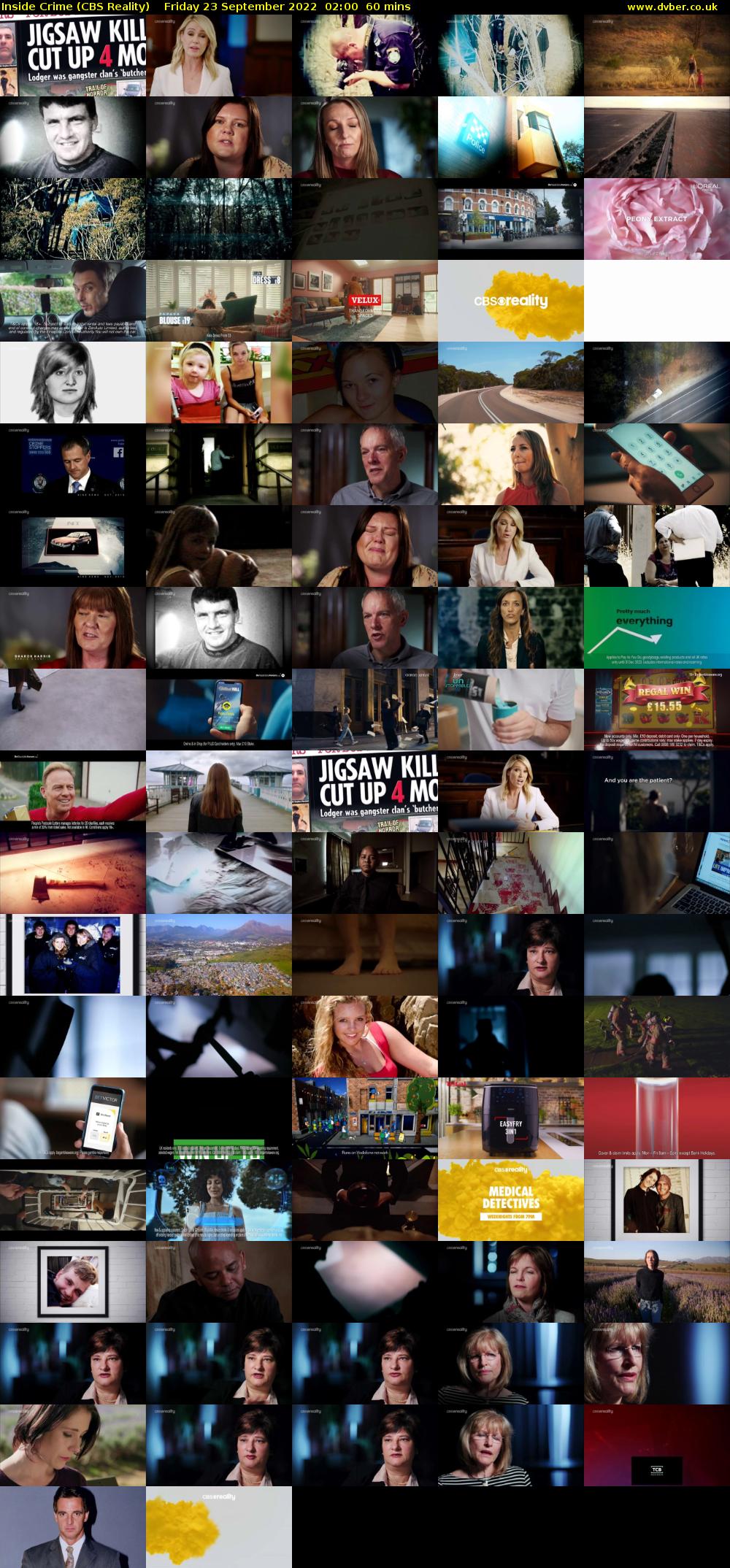 Inside Crime (CBS Reality) Friday 23 September 2022 02:00 - 03:00