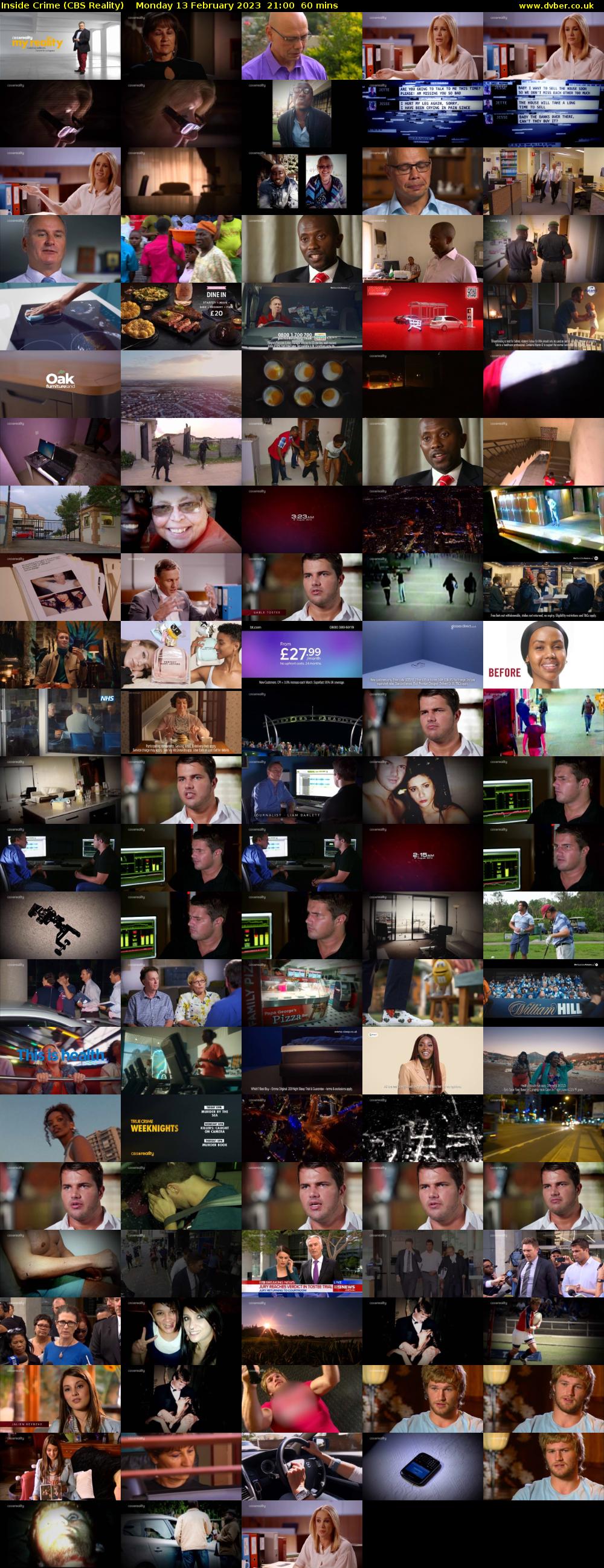 Inside Crime (CBS Reality) Monday 13 February 2023 21:00 - 22:00