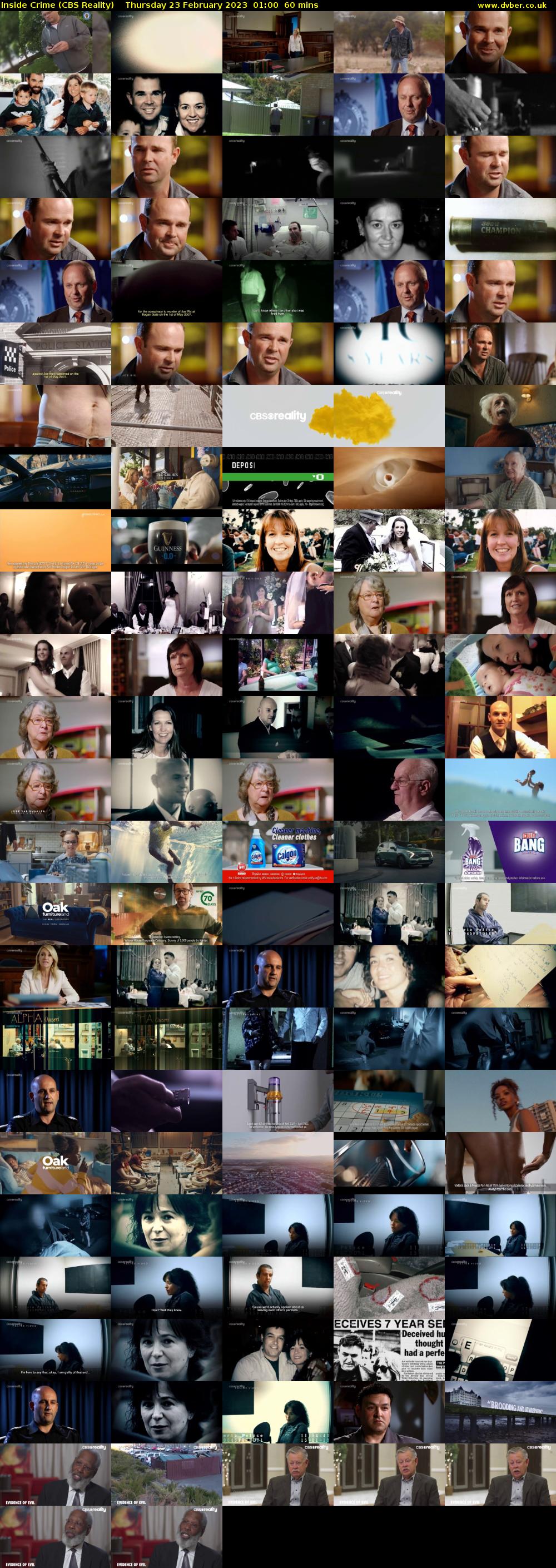 Inside Crime (CBS Reality) Thursday 23 February 2023 01:00 - 02:00